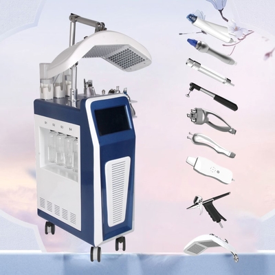 9 in 1 Gesichtsreinigungssauerstoff-Maschine Hydra Dermabrasion für das Photon der Hautpflege-PDT geführt